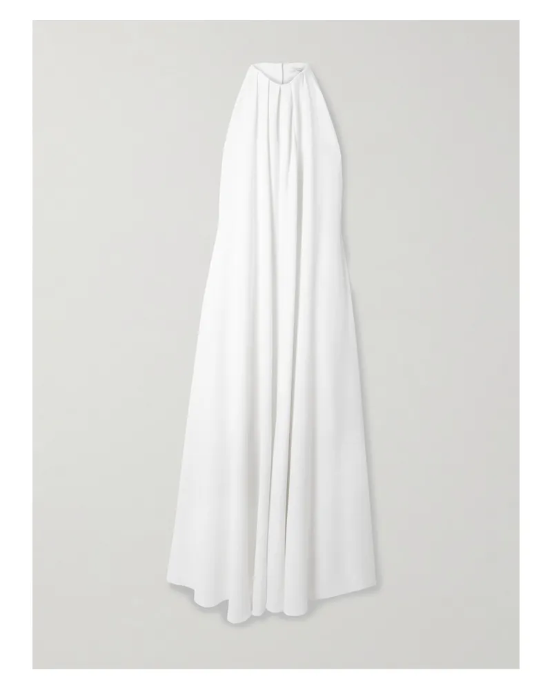 Givenchy Rückenfreies Neckholder-maxikleid Aus Cady Mit Raffungen - Elfenbein Elfenbein