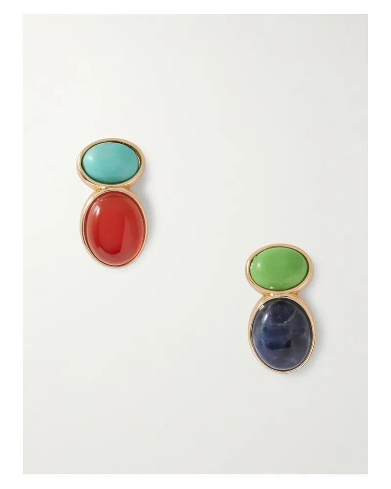 Roxanne Assoulin Gold-tone Multi-stone Earrings - Red Red
