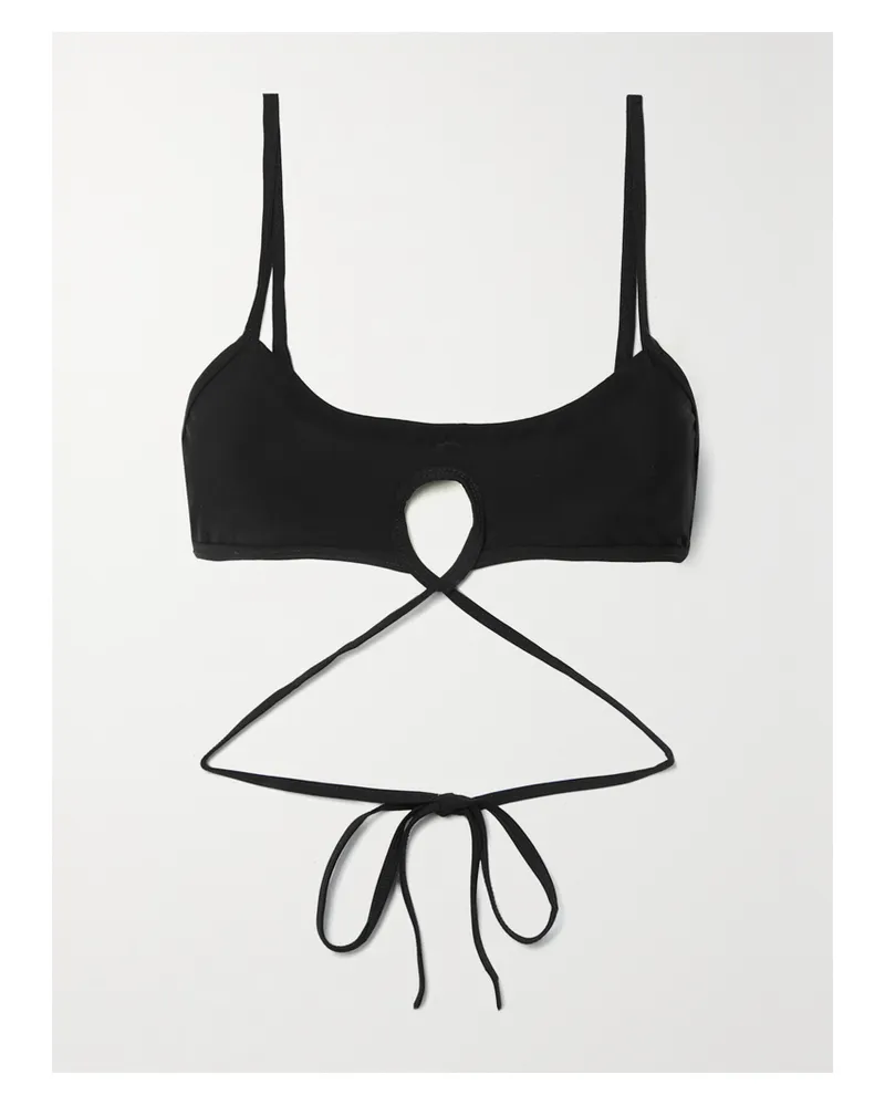 Christopher Esber Bikini-oberteil Mit Cut-out Und Bändern - Schwarz Schwarz