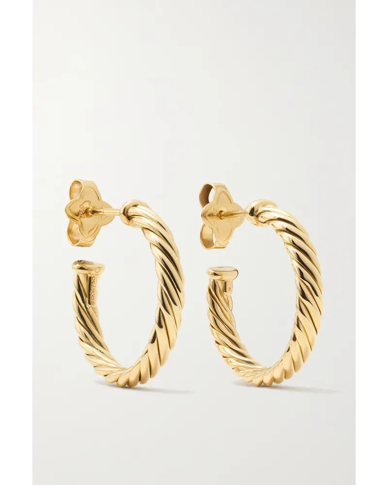 David Yurman Cable Spira Creolen Aus 18 Karat Gold Gold