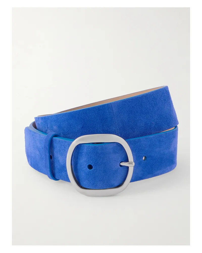 Gabriela Hearst Elster Gürtel Aus Veloursleder - Blau Blau