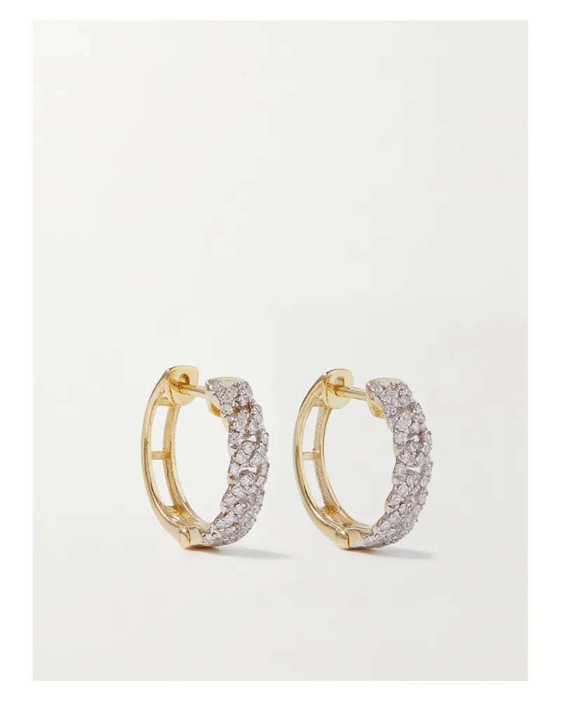 Stone & Strand Creolen Aus 10 Karat Gold Mit Diamanten Gold