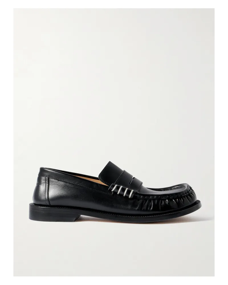J.W.Anderson Leather Loafers - Black Black