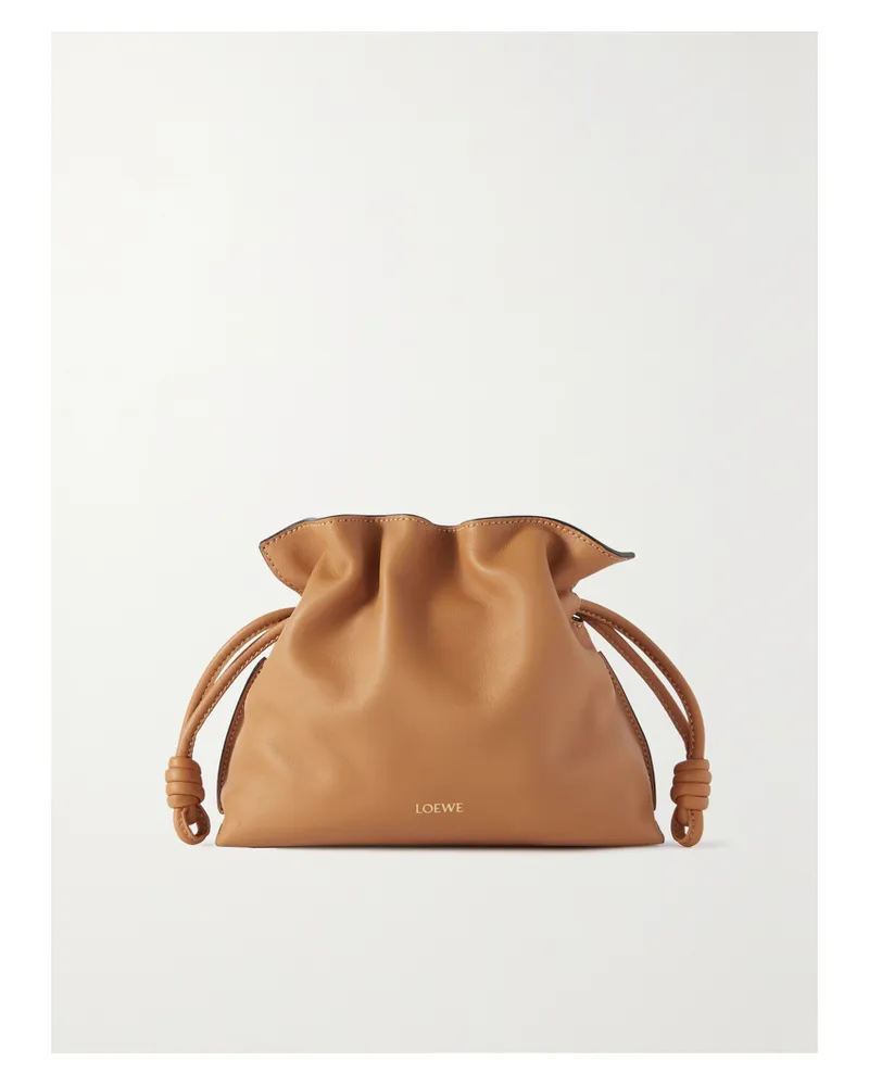 Loewe Flamenco Mini Leather Clutch - Brown Brown
