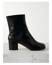 Maison Margiela Tabi Stiefel mit Geteilter Kappe aus Leder Schwarz