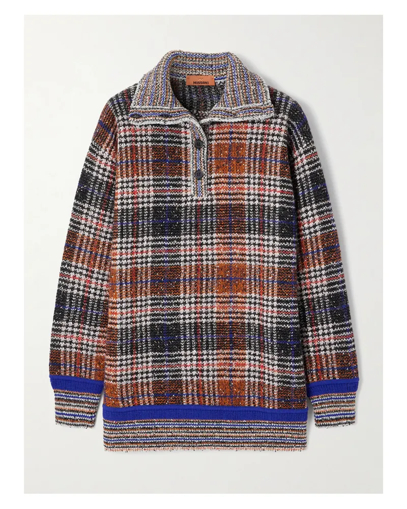 Missoni Pullover Aus Strick Mit Karomuster - Lila Lila