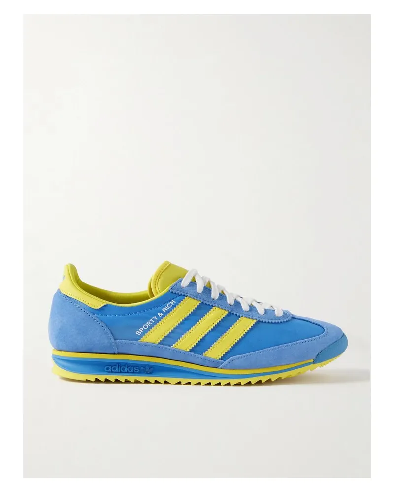 adidas Sporty & Rich Sl 72 Sneakers Aus Mesh Mit Leder- Und Velourslederbesätzen - Blau Blau