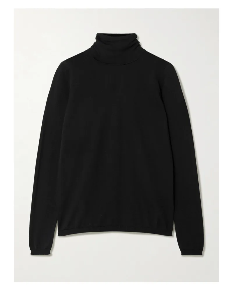 Max Mara Saluto Rollkragenpullover Aus Wolle - Schwarz Schwarz