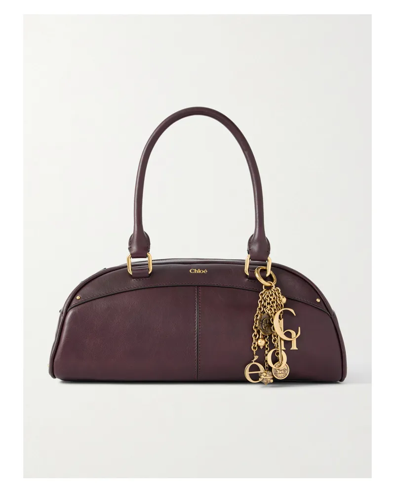 Chloé Bowling Schultertasche Aus Leder - Burgunder Burgunder