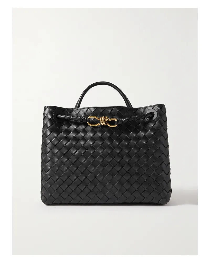 Bottega Veneta Andiamo Medium Leather Tote - Black Black