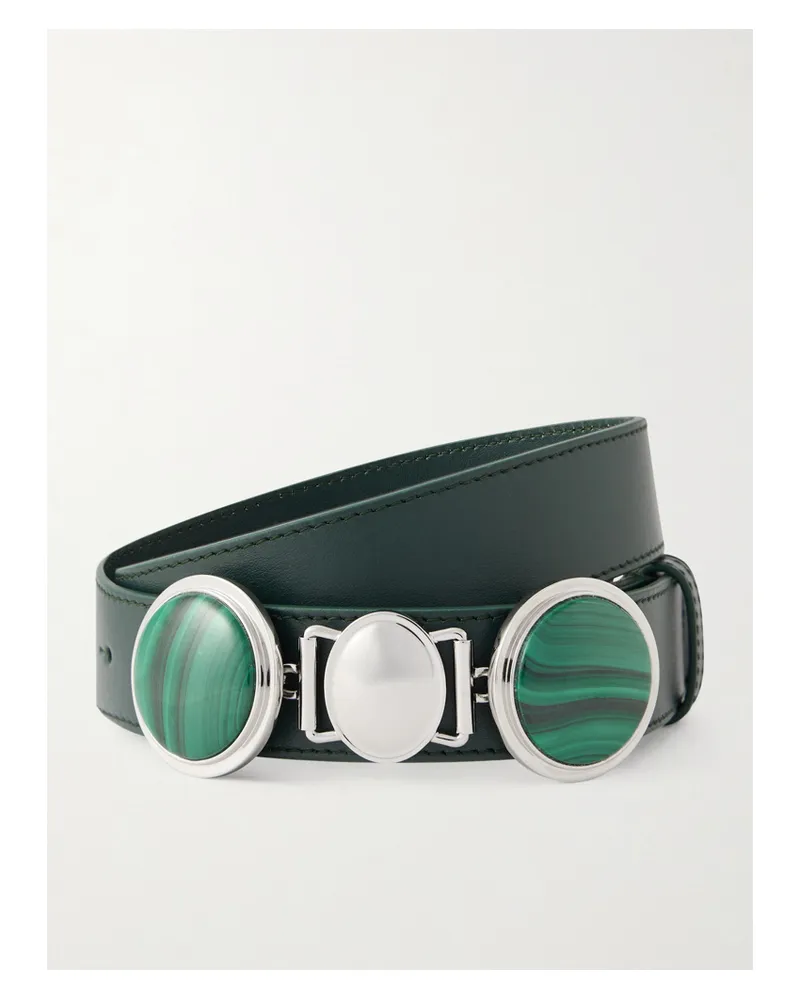 Gabriela Hearst Embellished Leather Belt - Blue Blue