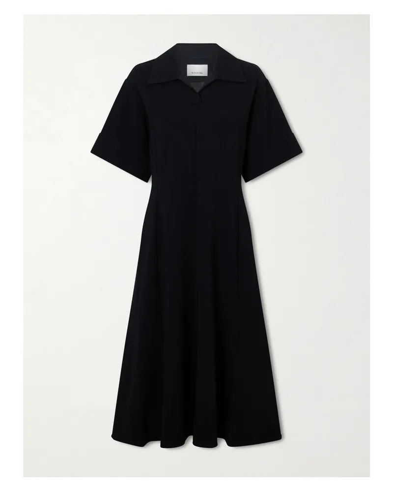 Jil Sander Midikleid Aus Crêpe - Schwarz Schwarz