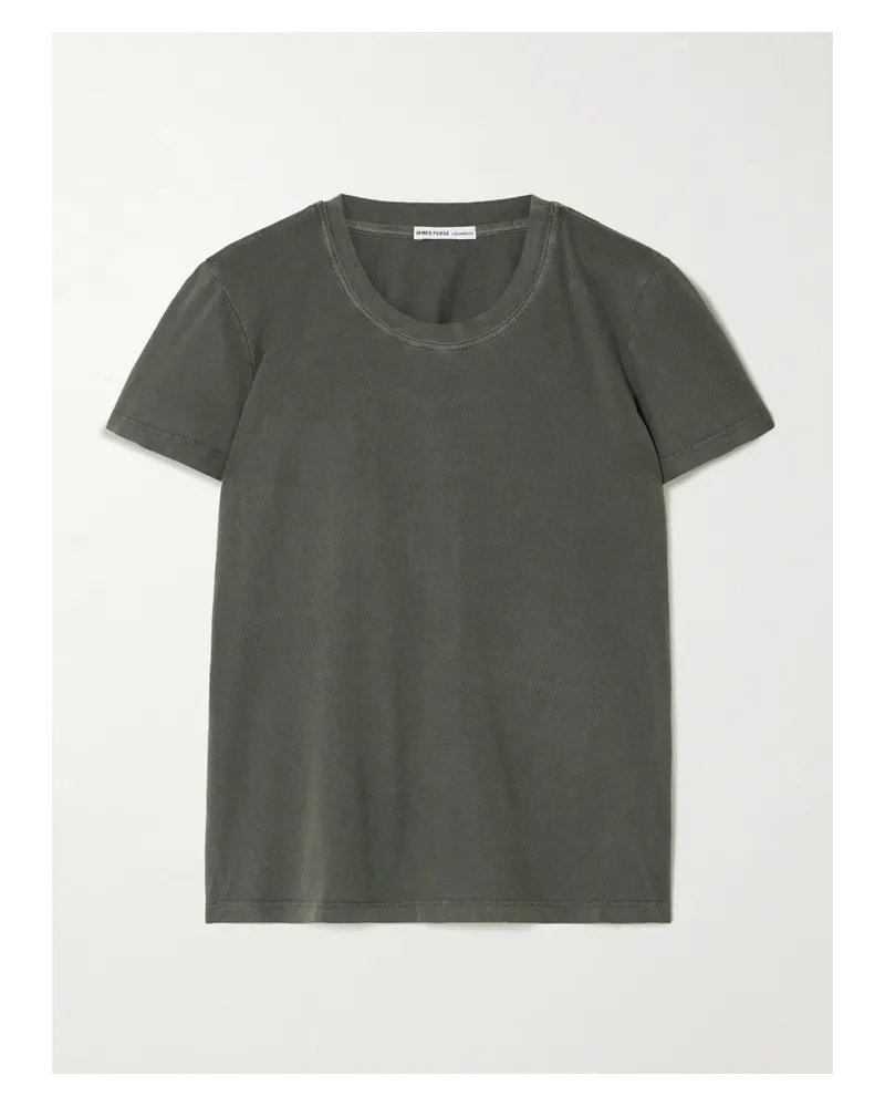 James Perse Vintage Boy T-shirt Aus Baumwoll-jersey - Grün Grün