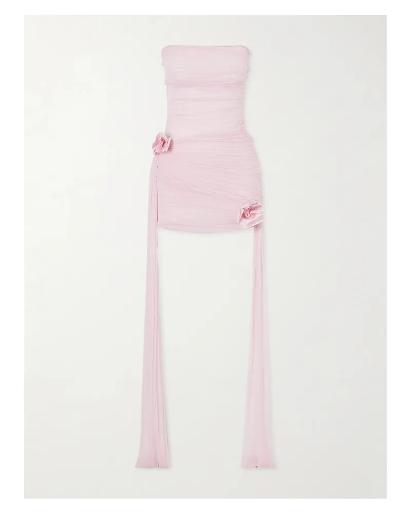Maygel Coronel Arena Draped Jersey Mini Dress - Pink Pink