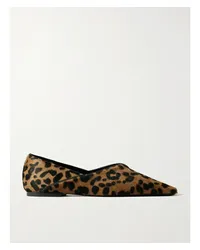 Totême The Everyday Flache Schuhe aus Kalbshaar Animal-print