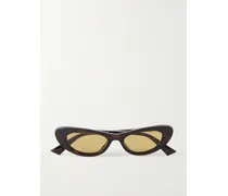 Ribbon Cat-eye Tortoiseshell Acetate Sunglasses