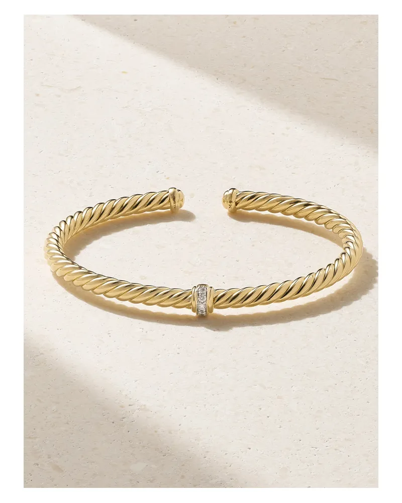 David Yurman Cablespira® Flex Armspange Aus 18 Karat Gold Mit Diamanten Gold