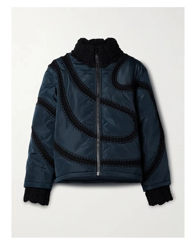 Sea Averie Bomberjacke Aus Shell Mit Häkelbesätzen - Blau Blau