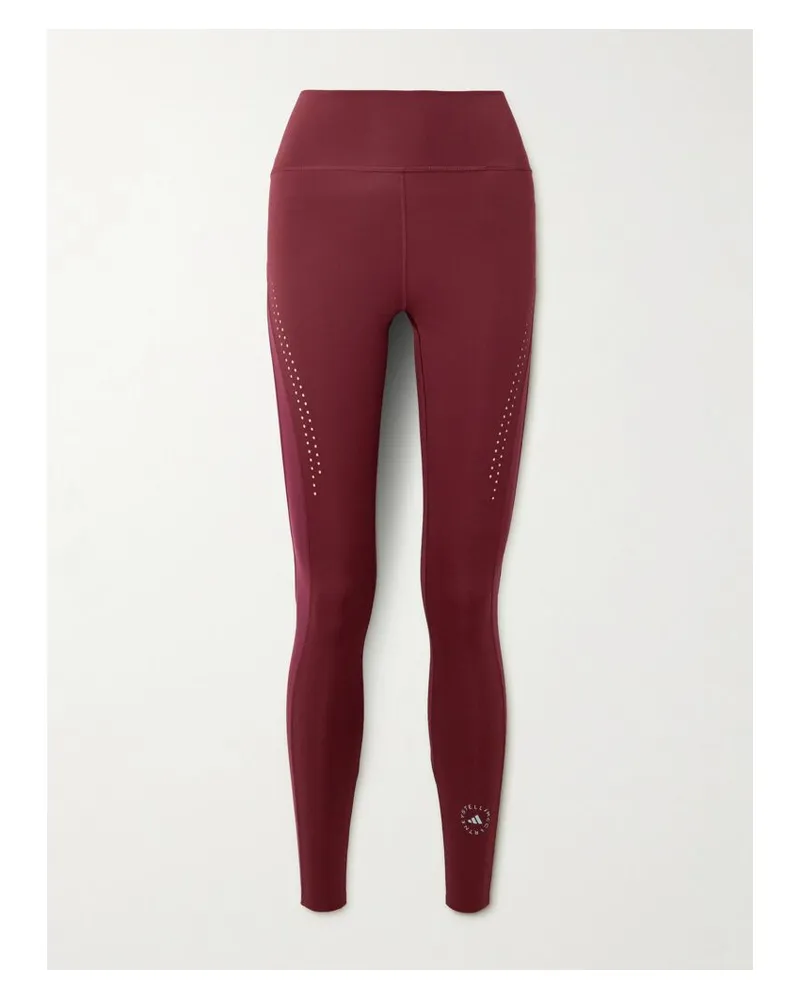 adidas Truepurpose Leggings Aus Recyceltem Stretch-jersey Mit Perforationen - Burgunder Burgunder