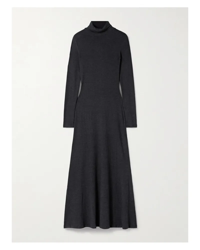 STAUD Vanya Maxikleid Aus Jersey Aus Einer Modalmischung Mit Rollkragen - Grau Grau