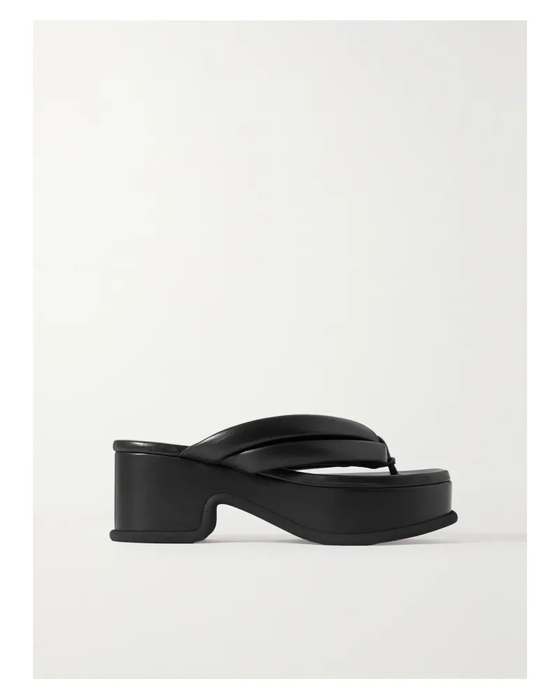 Dries van Noten Plateausandalen Aus Leder - Schwarz Schwarz