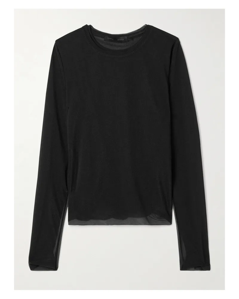 Proenza Schouler Dara T-shirt Aus Stretch-jersey - Schwarz Schwarz