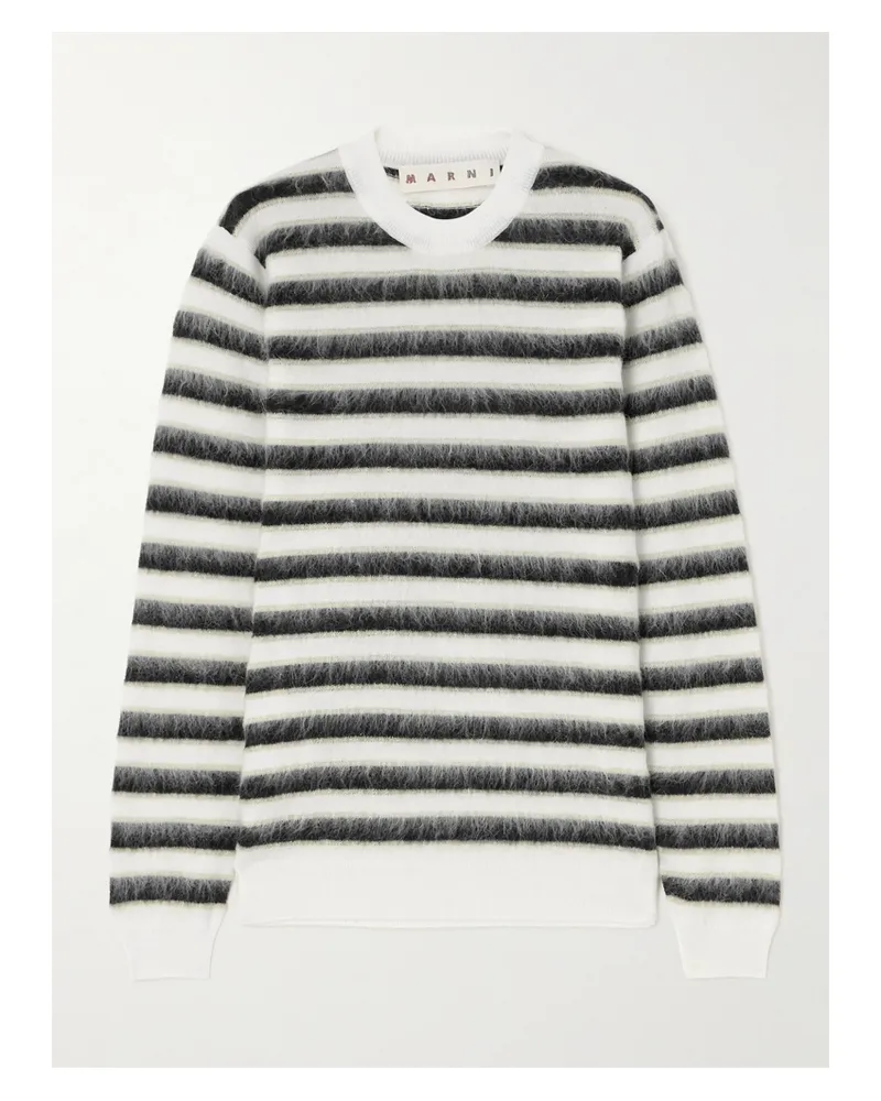 Marni Pullover Aus Wolle Und Einer Mohairmischung Mit Streifen - Braun Braun