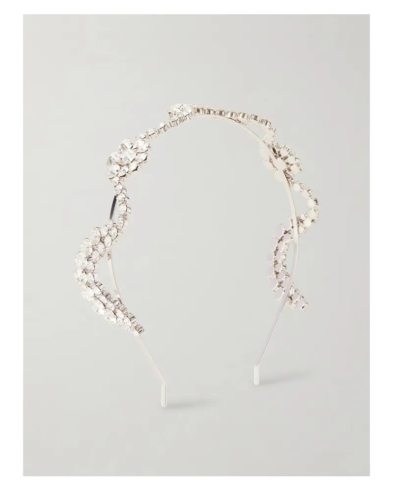 Simone Rocha Crystal-embellished Silver-tone Headband Silver