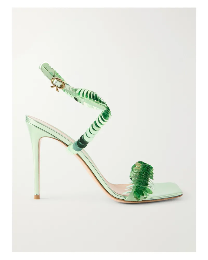 Gianvito Rossi Sequin-embellished Sandals - Green Green