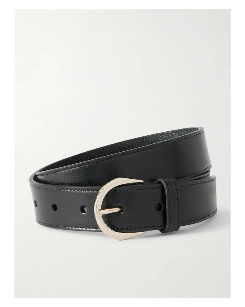 Saint Laurent Gürtel Aus Leder - Schwarz Schwarz