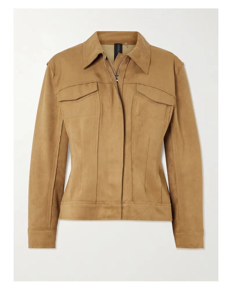 Norma Kamali Gebürstete Jacke - Braun Braun