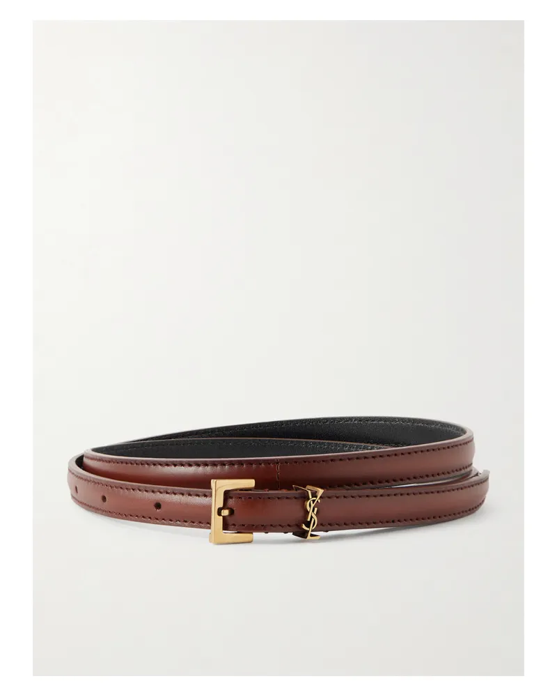 Saint Laurent Leather Belt - Brown Brown
