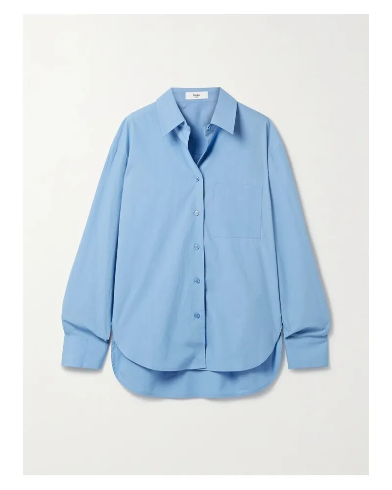 FRANKIE Shop Lui Hemd Aus Biobaumwollpopeline - Blau Blau