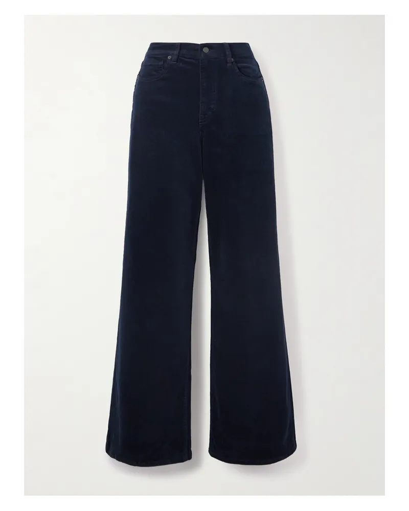 Frame Denim Le Slim Palazzo Hose Mit Weitem Bein Aus Einer Baumwollmischung - Blau Blau