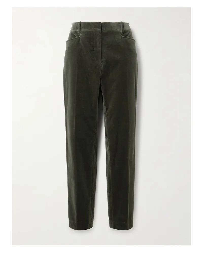 Tom Ford Hose Mit Geradem Bein Aus Samt Aus Einer Baumwollmischung - Grau Grau