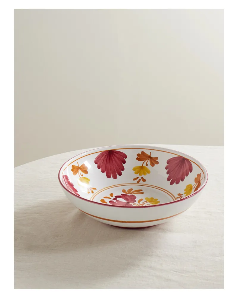 CABANA Blossom Painted Ceramic Salad Bowl - Multi Multi