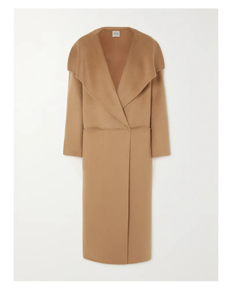 Totême Net Sustain Signature Wool-blend Coat - Brown Brown