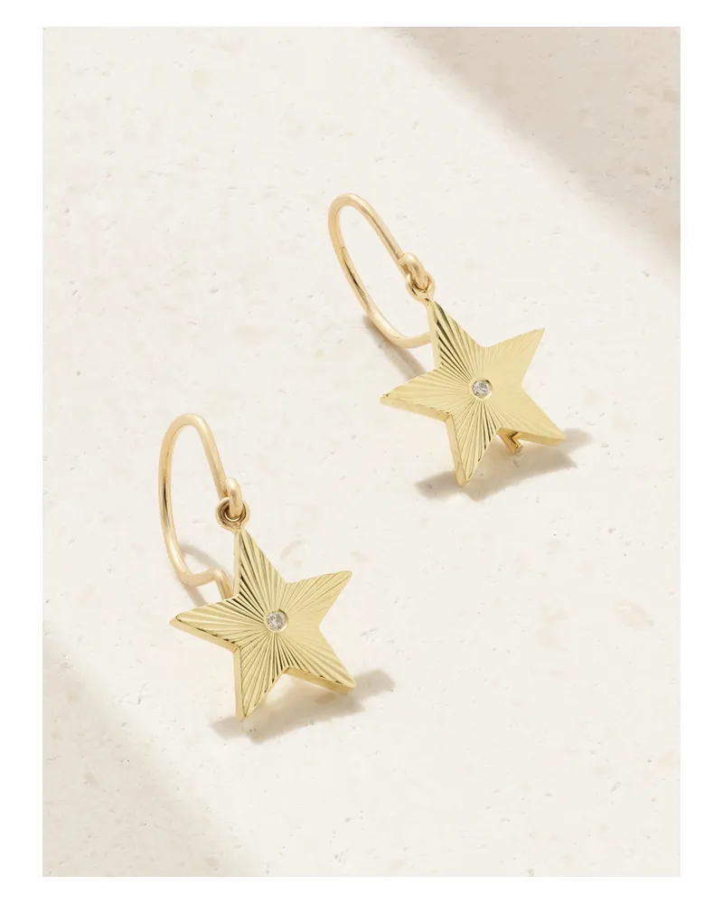 Jennifer Meyer Mini 70s Star Ohrhänger Aus 18 Karat Gold Mit Diamanten Gold