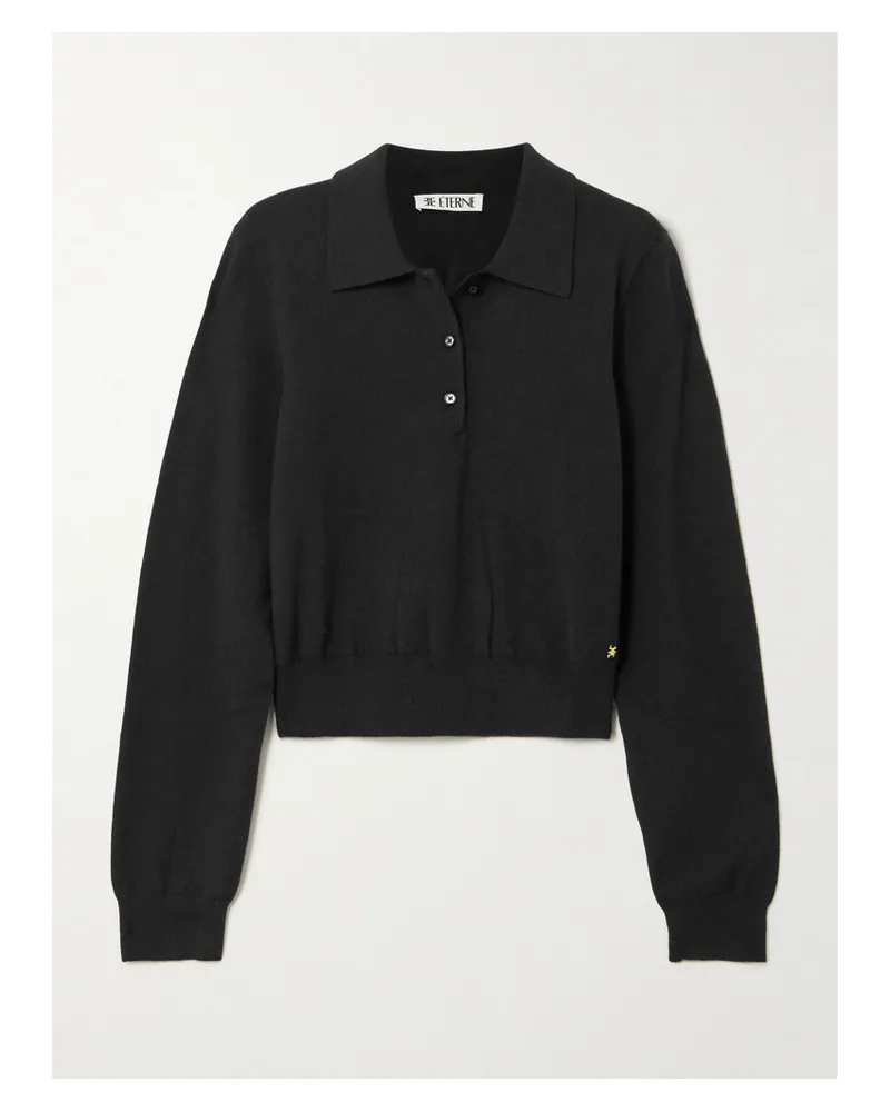ÉTERNE Journey Cashmere Polo Shirt - Black Black