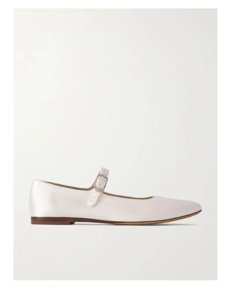 Le Monde Béryl Mary-jane-ballerinas Aus Satin - Elfenbein Elfenbein