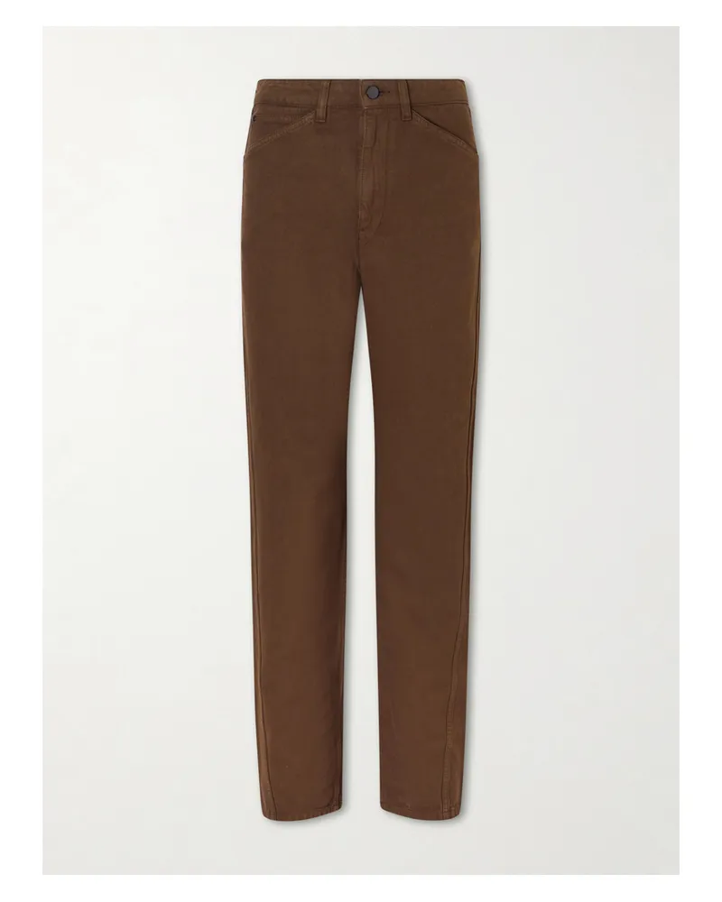 Christophe Lemaire High-rise Straight-leg Jeans - Brown Brown