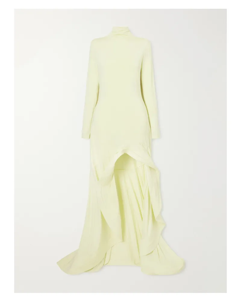 Stella McCartney Asymmetric Crepe Jersey Dress - Yellow Yellow