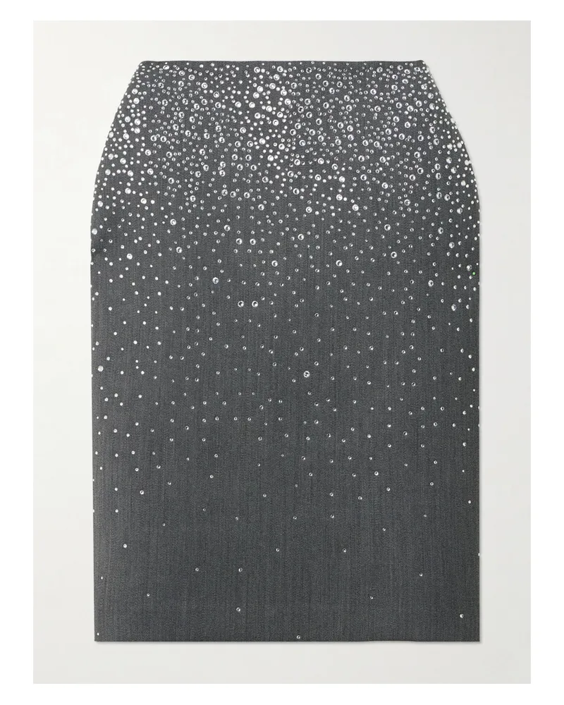 Alex Perry Rock Aus Twill Mit Kristallen - Grau Grau