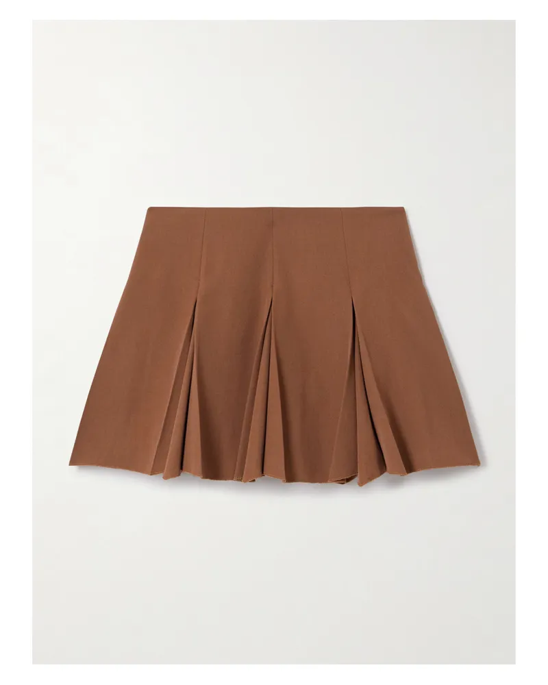 Marni Minirock Aus Grain De Poudre Aus Wolle Mit Falten - Braun Braun