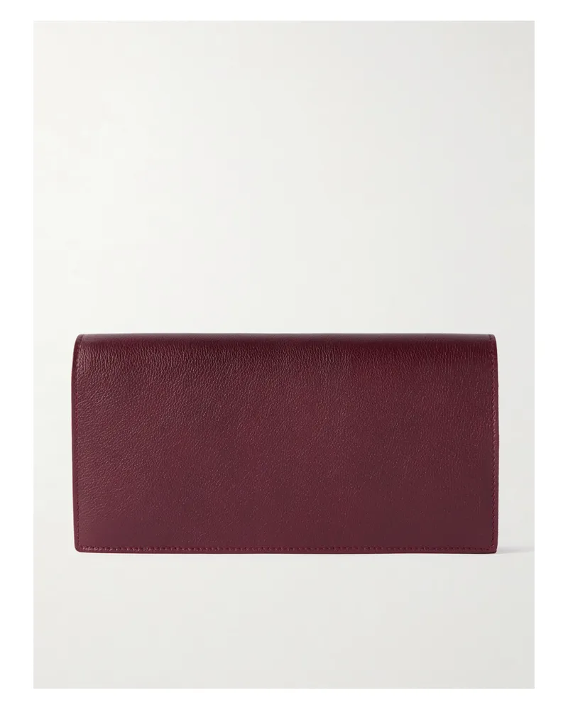 Métier Textured-leather Pouch Red