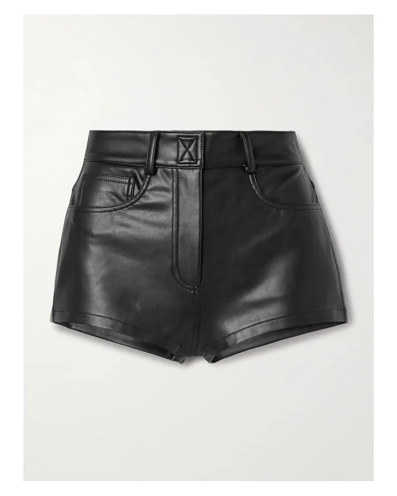 Norma Kamali Shorts Aus Kunstleder - Schwarz Schwarz