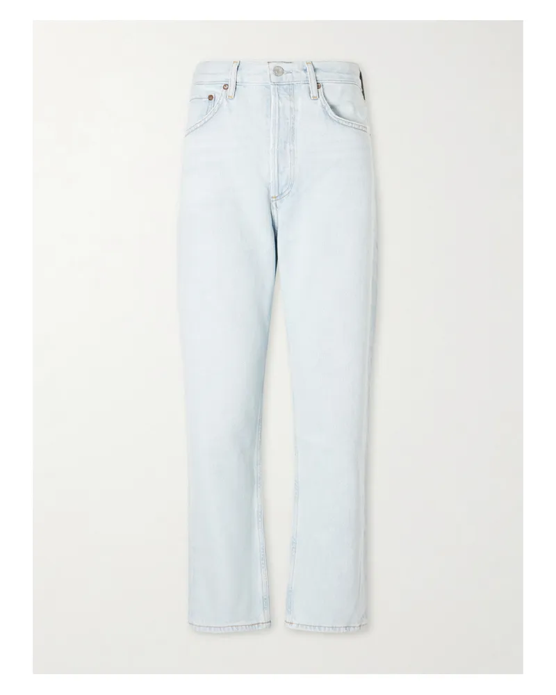 AGOLDE 90's Crop Mid-rise Straight-leg Organic Jeans - Blue Blue