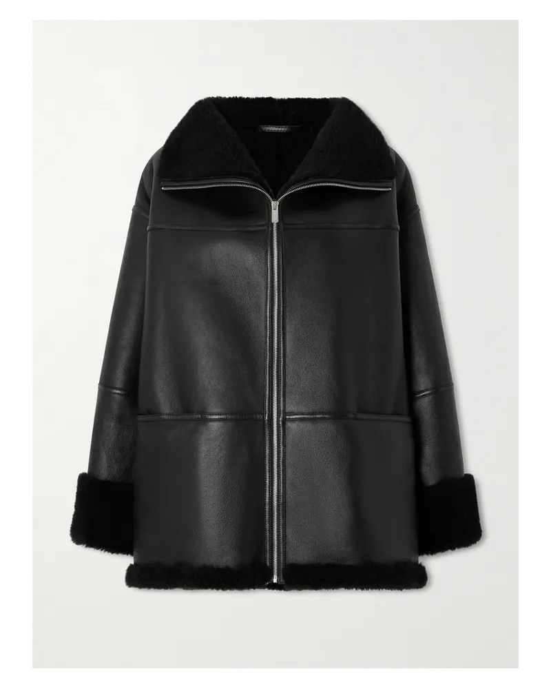 Totême Shearling Jacket - Black Black