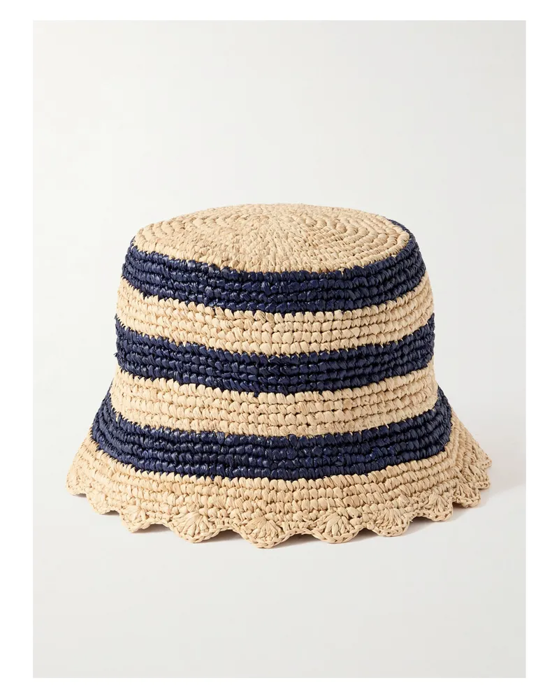Paco Rabanne Gestreifter Fischerhut Aus Raffiabast - Blau Blau