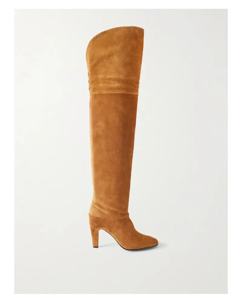Chloé Eve Overknees Aus Veloursleder - Braun Braun